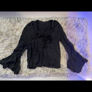 Silky long sleeve top